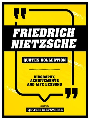 cover image of Friedrich Nietzsche--Quotes Collection